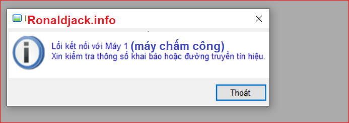 Sửa máy chấm công lỗi kết nối với máy tính